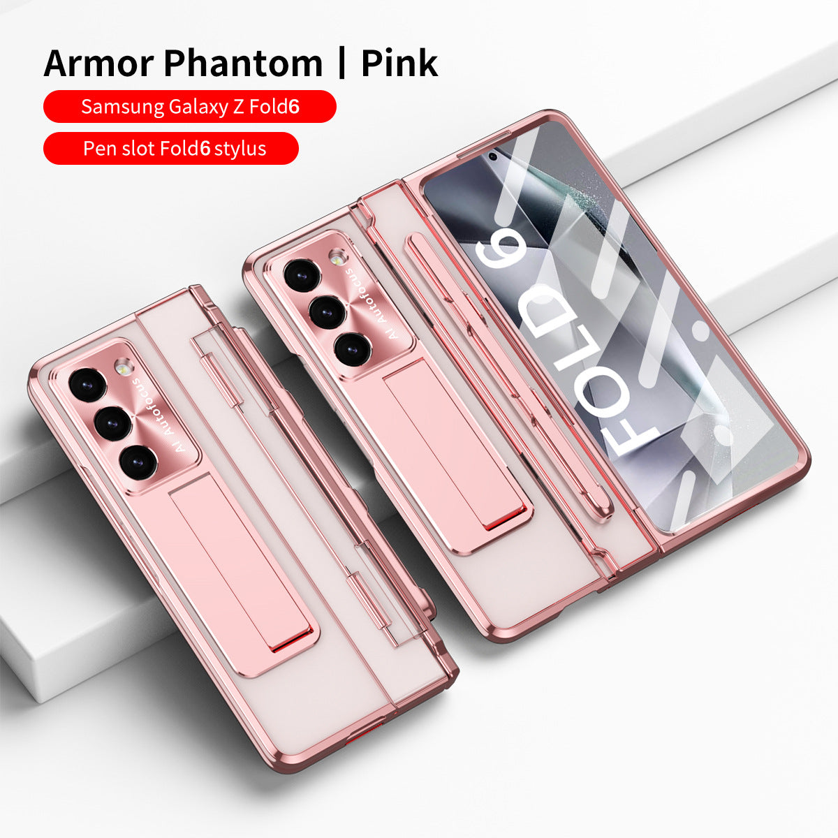 Samsung zfold 6 phone case FOLD5 flat hinge folding pen slot protective cover W23 electroplated lens film suitable
