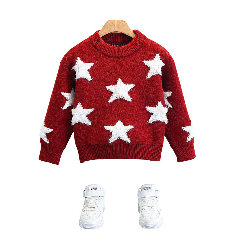 Boys' Autumn Winter Knit Pullover Sweater