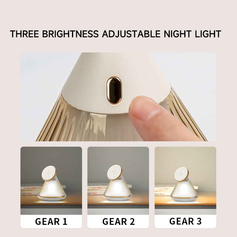 Conical adjustable magnetic wireless charger with night light suitable for iPhone 15W wireless charging bracket