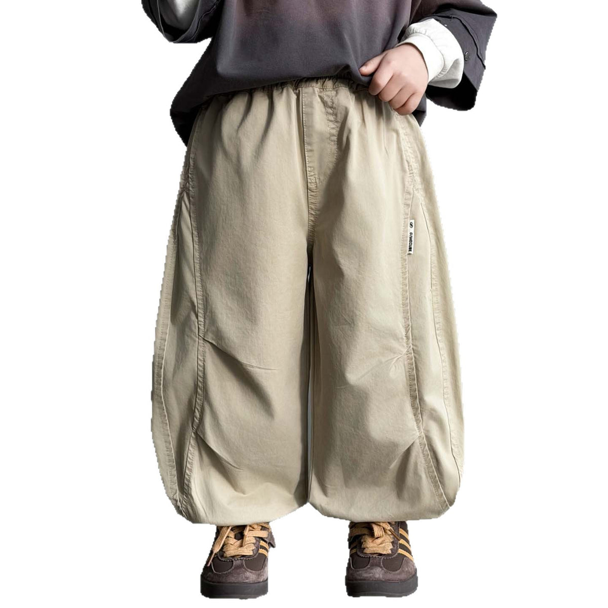 Boys Casual Curved Hem Pants