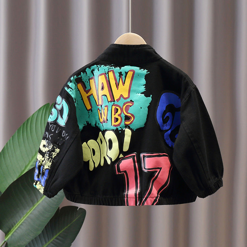 Stylish Boys' Spring Autumn Windbreaker Jacket