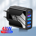 4USB+Type-C mobile phone charger PD18W 5-in-1 charging head 48W charger PD interface charger