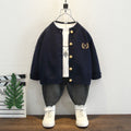 Boys Preppy Style Knit Cardigan Autumn Winter Sweater