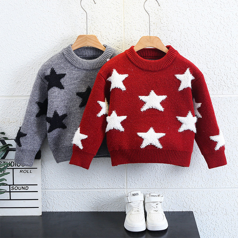 Boys' Autumn Winter Knit Pullover Sweater