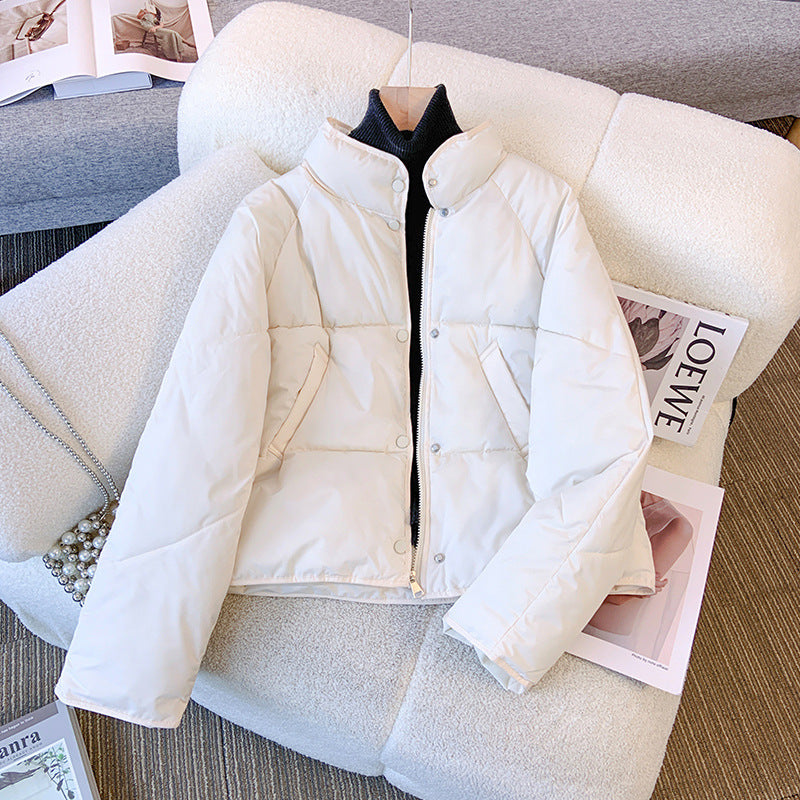 Women's Loose Fit Short Puffer Jacket for Petite