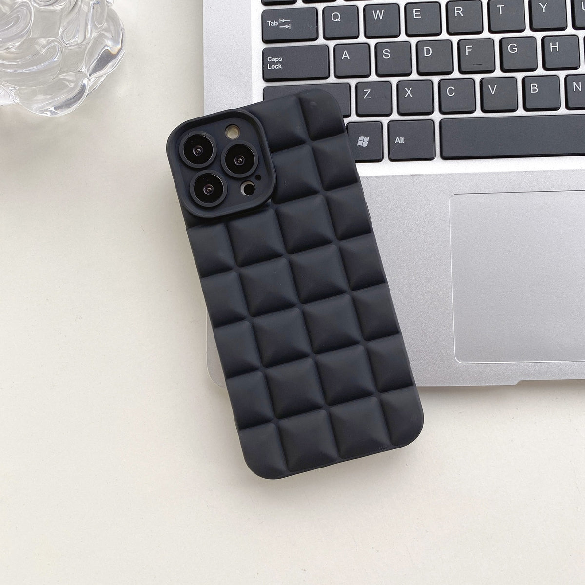 3D Lattice Suitable Apple iPhone Phone Case 14max Angel Eyes 12pro Transparent TPU13/XR Soft Case