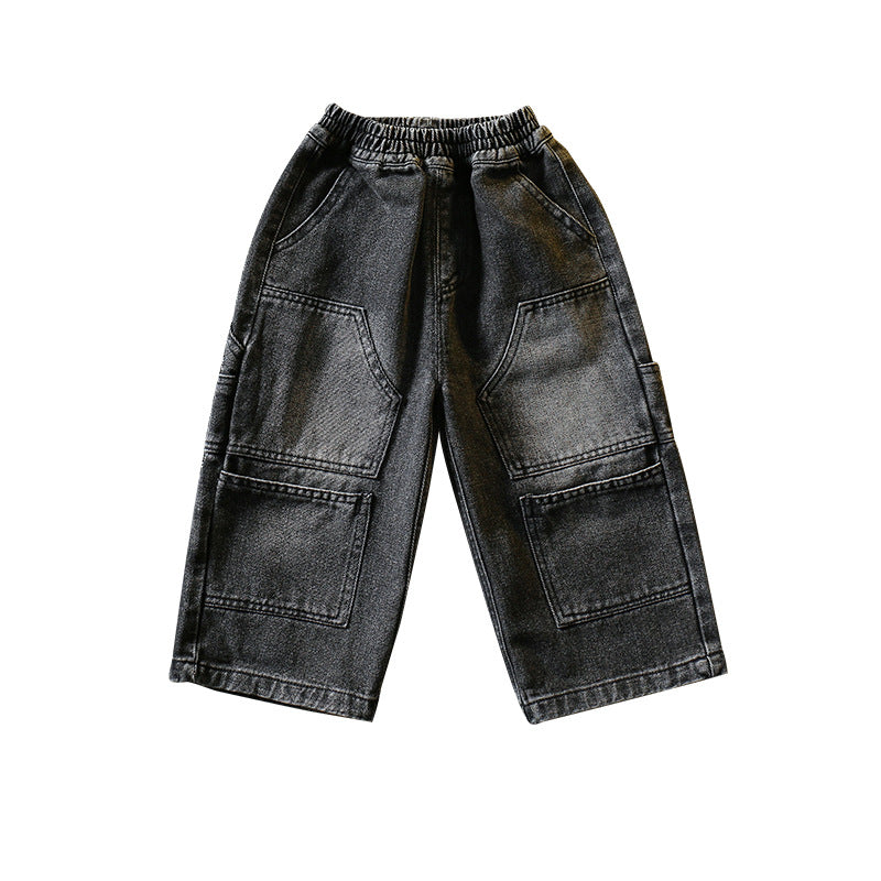 Trendy Ripped Denim Boys Long Pants