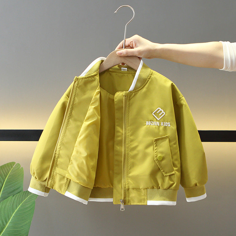 Stylish Casual Boys Baseball Jacket Spring Autumn Kids Varsity Coat