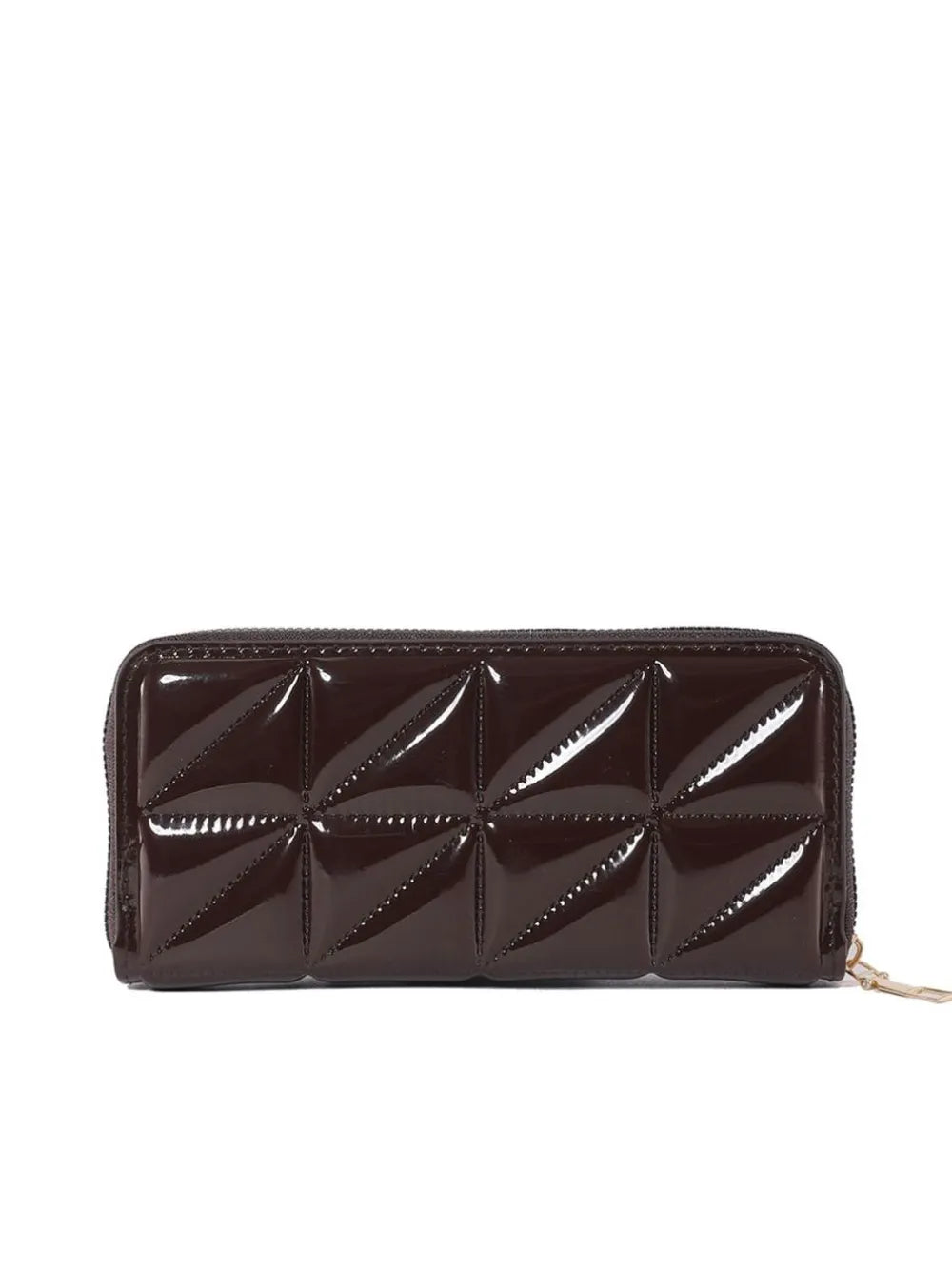 Portafoglio in PU con zip, formato 19 cm