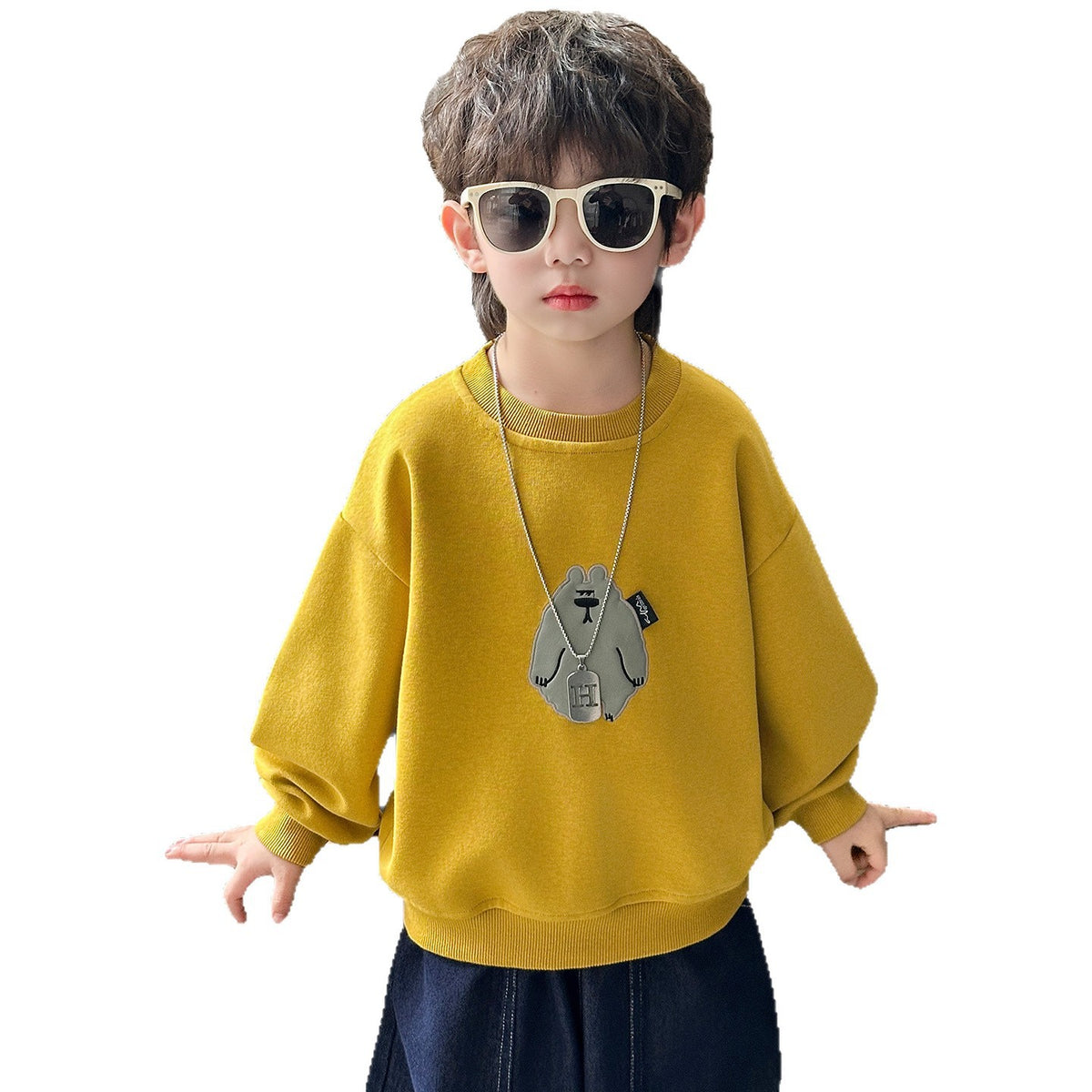 Boys Long Sleeve Pullover Sweatshirt Spring Casual Top