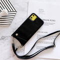 Lanyard Crossbody Wallet Case For iPhone 13 12 11 Pro Max XS MAX XR X 7 8 Plus Leather Card Slot With Shoulder Strap Back Cover