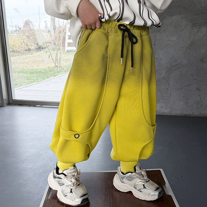Boys Autumn Casual Sporty Tapered Jogger Pants
