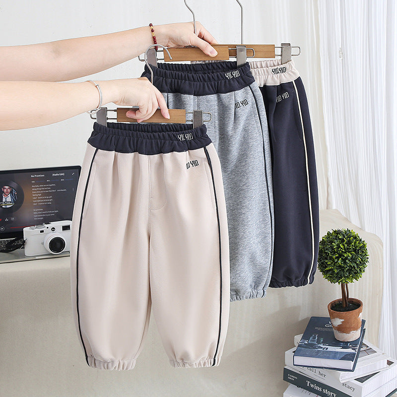 Casual Loose Fit Tapered Ankle Sweatpants for Boys