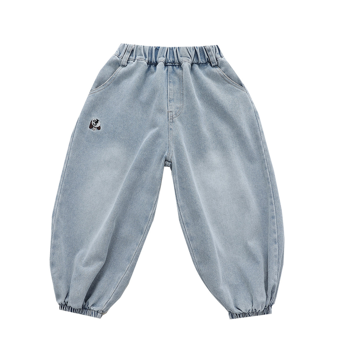 Boys  Casual Denim Curved Pants Spring Autumn Versatile Trousers
