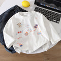 Casual Trendy Boys Graphic Print Short Sleeve Cotton T-Shirt