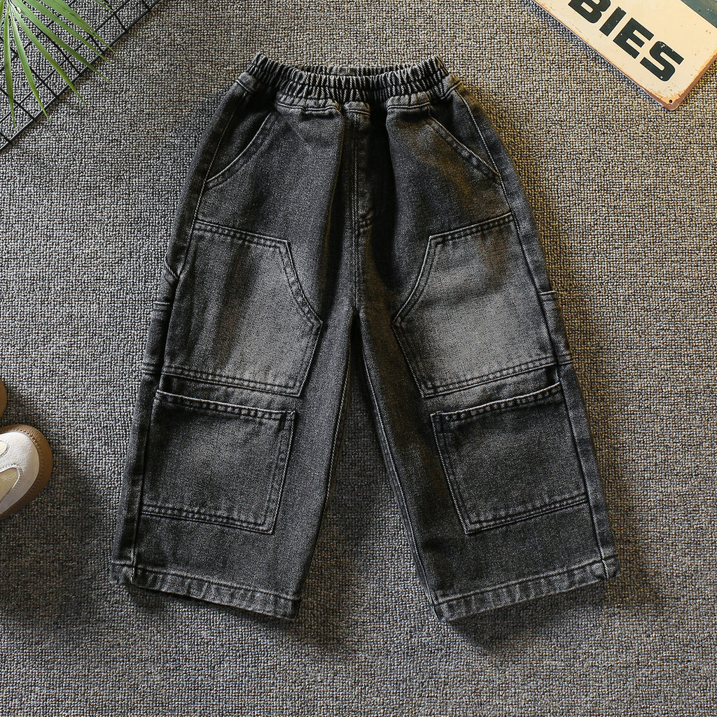 Trendy Ripped Denim Boys Long Pants