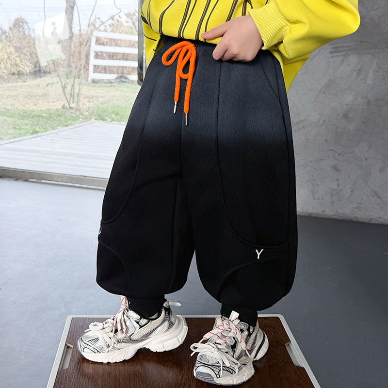 Boys Autumn Casual Sporty Tapered Jogger Pants