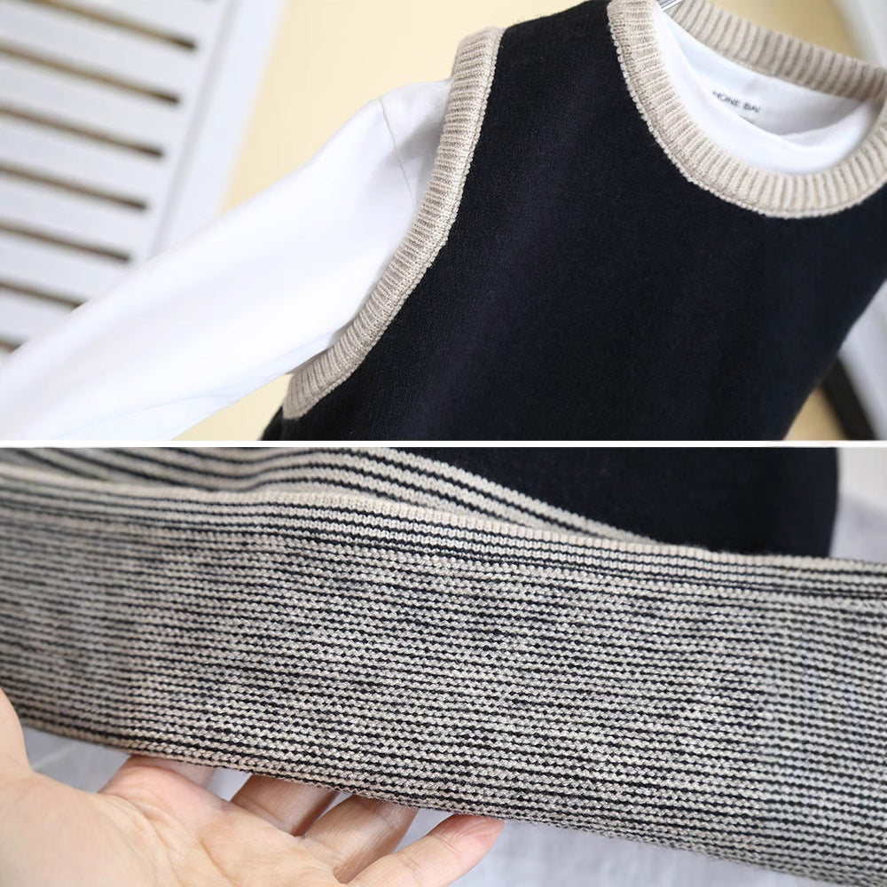 Chic Knitted Vest for Boys Spring Autumn Kids