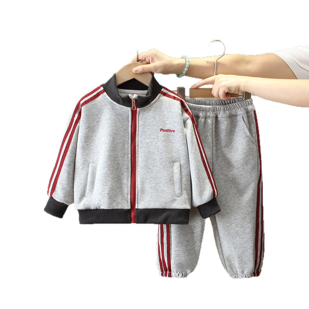 Kids Boys Spring Autumn Athletic Tracksuit Set