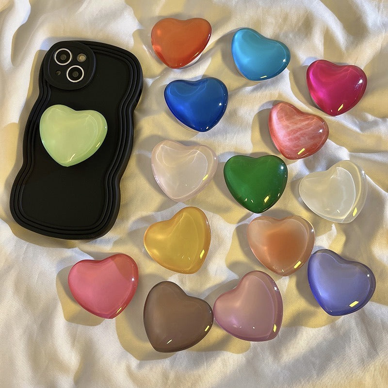 Supporto decorativo a cuore in vetro con staffa bianca