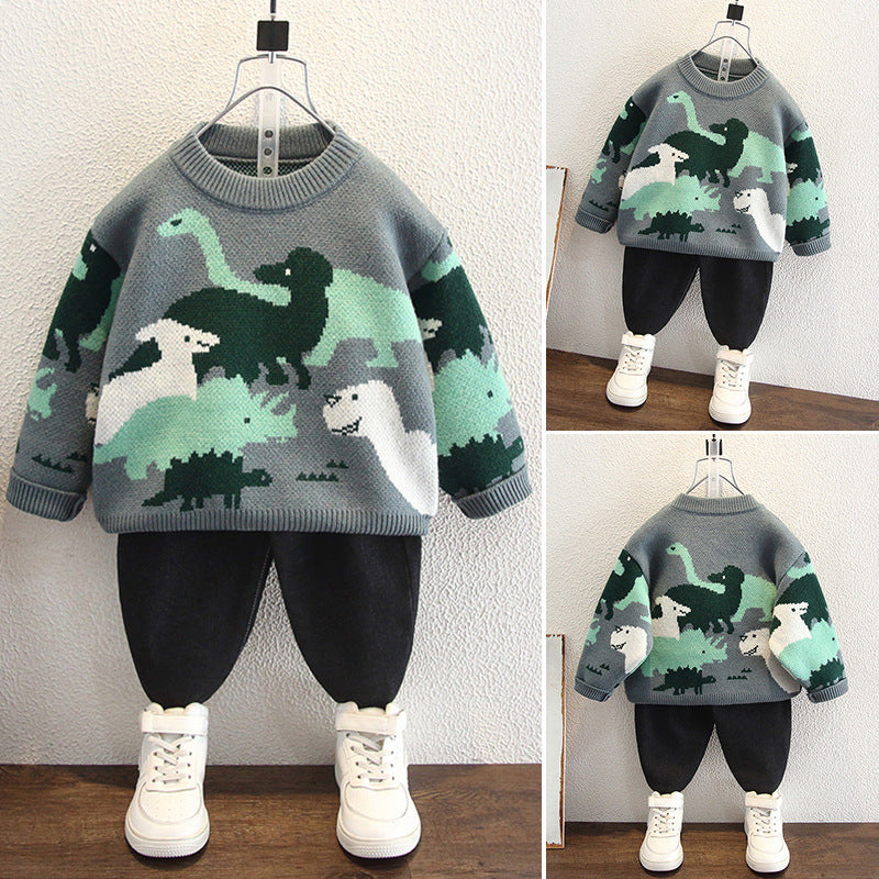 Boys Autumn Winter Casual Knit Sweater Top