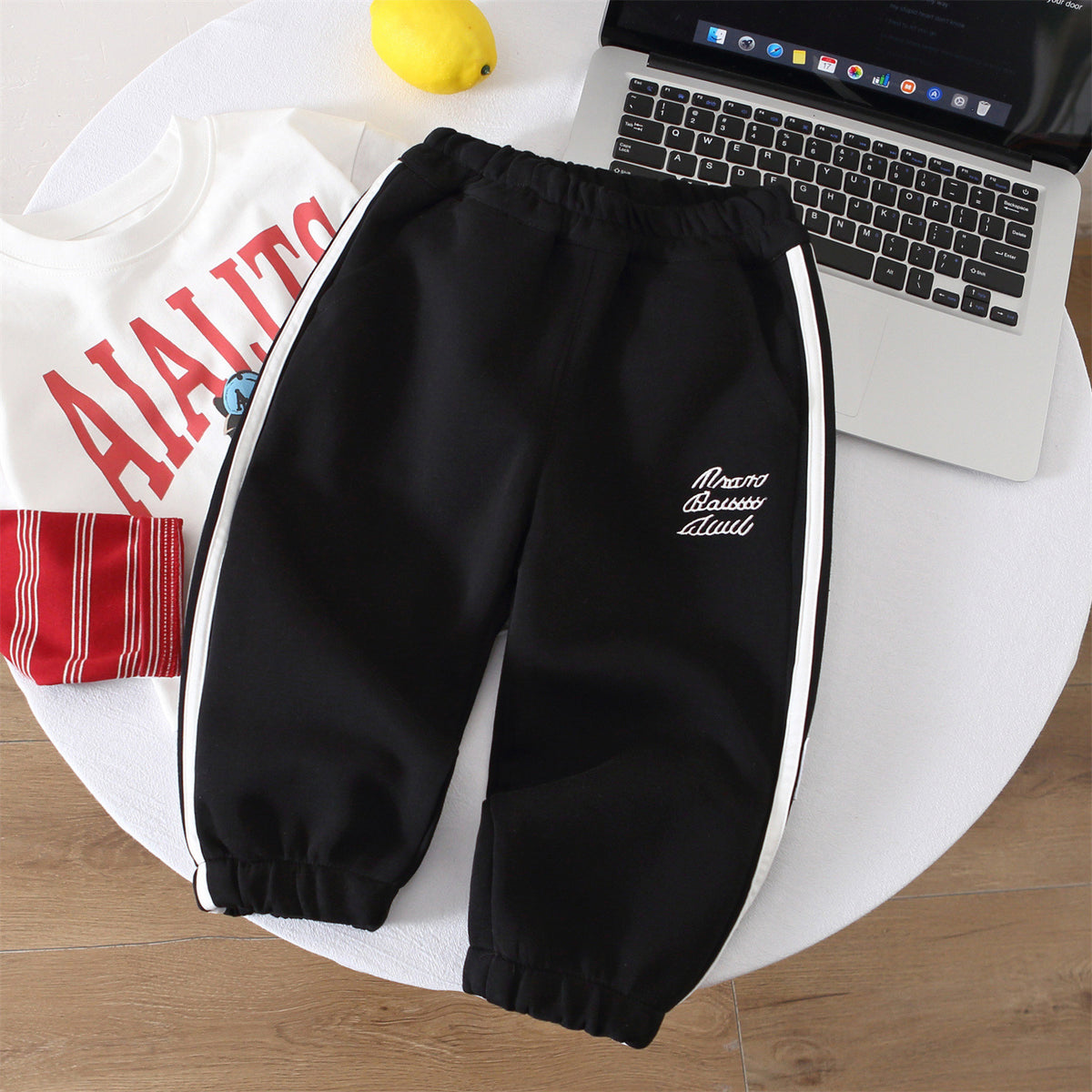 Boys’ Jogger Pants with Drawstring and Elastic Waist
