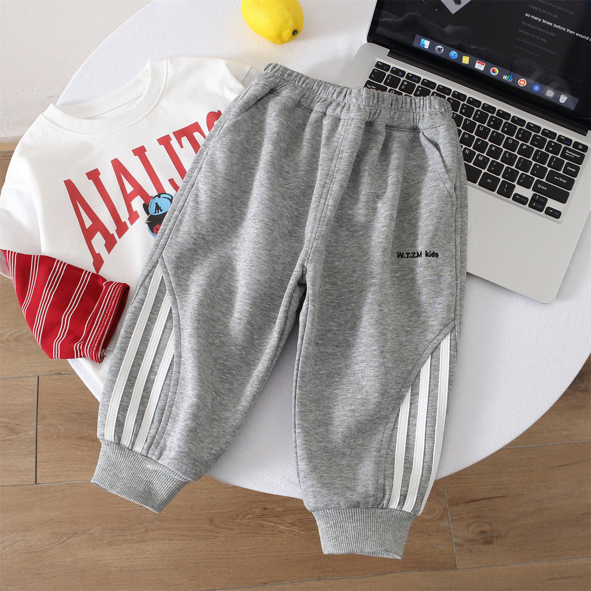 Boys Casual Sport Sweatpants Elastic Waist Drawstring Long Pants