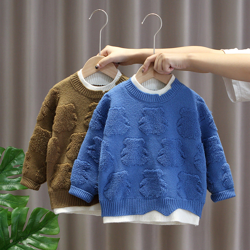 Boys' Autumn Winter Pullover Knit Sweater