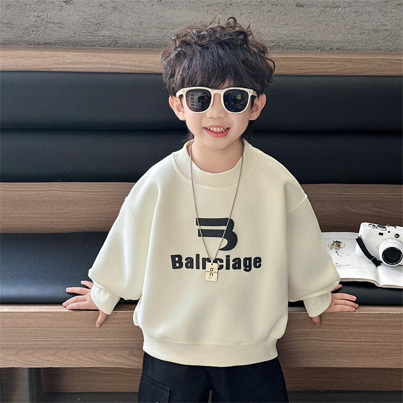 Trendy Pullover Long Sleeve Round Neck Sweatshirt