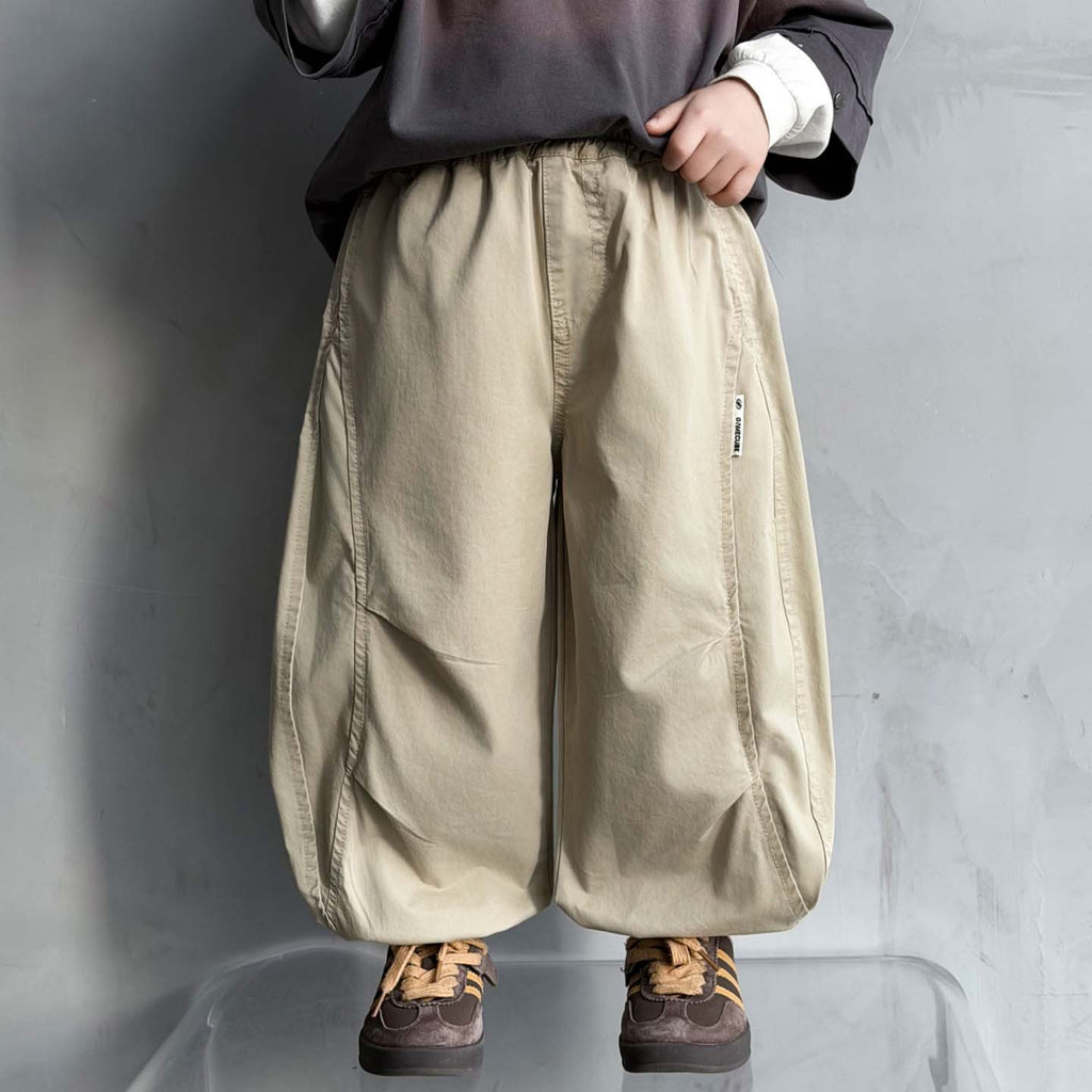 Boys Casual Curved Hem Pants