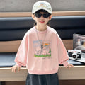 Stylish Boys Long Sleeve Crew Neck Pullover Sweatshirt