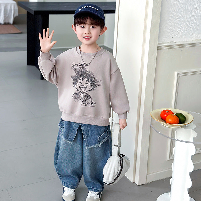 Boys Cool Long Sleeve Crew Neck Sweatshirt