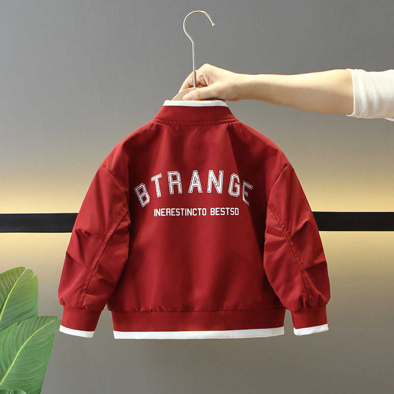 Stylish Casual Boys Baseball Jacket Spring Autumn Kids Varsity Coat