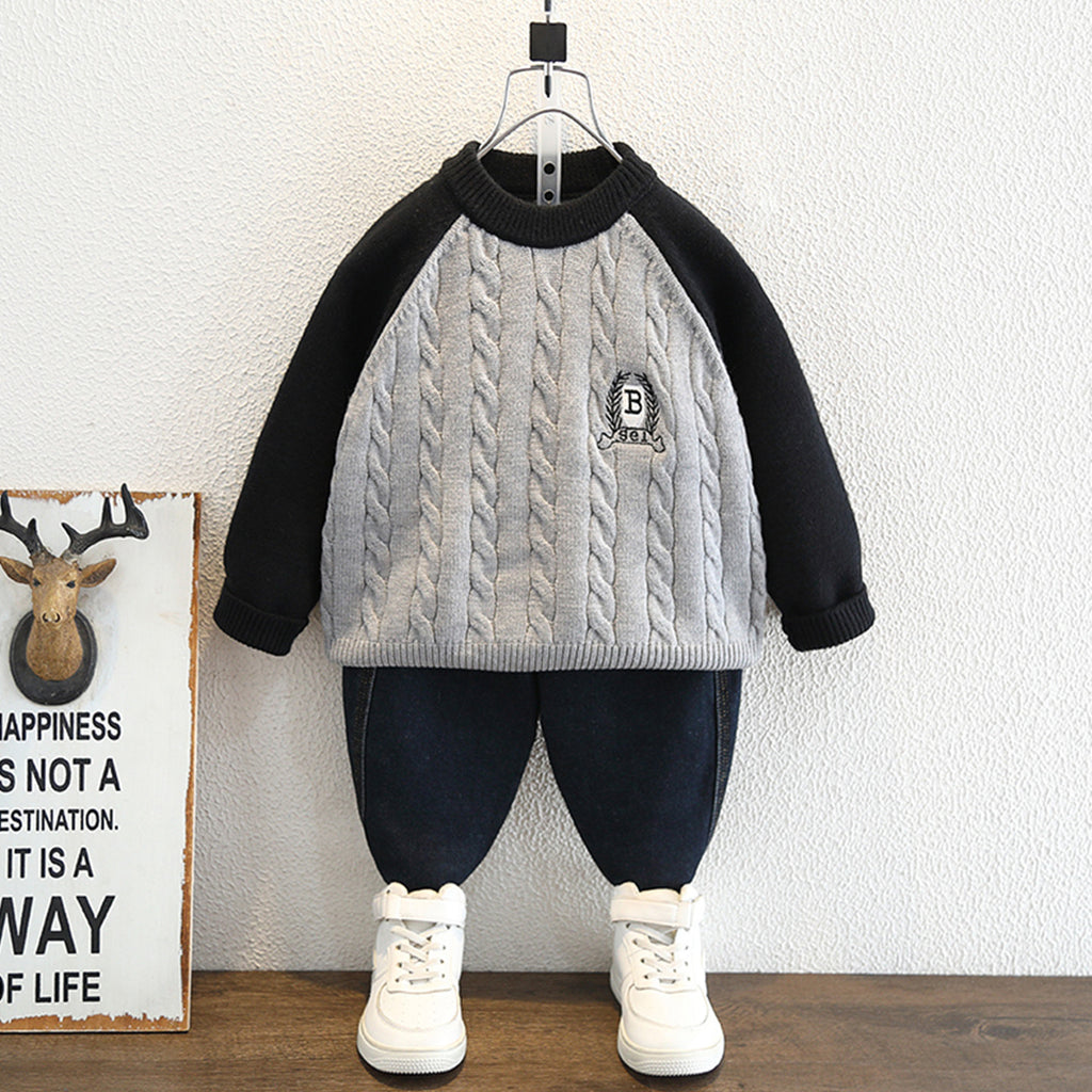 Boys Autumn Winter Long Sleeve Knit Sweater