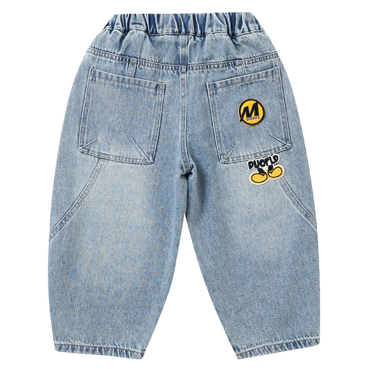 Boys' Style Trendy Curved Leg Denim Jeans