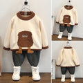 Cartoon Style Toddler Boys Warm Knit Sweater Autumn Winter Pullover