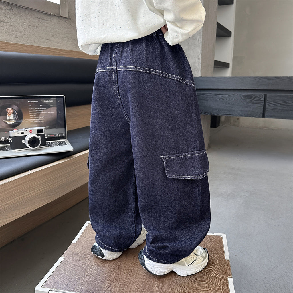 Boys' Casual Denim Long Pants Spring Autumn Big Kids Jeans