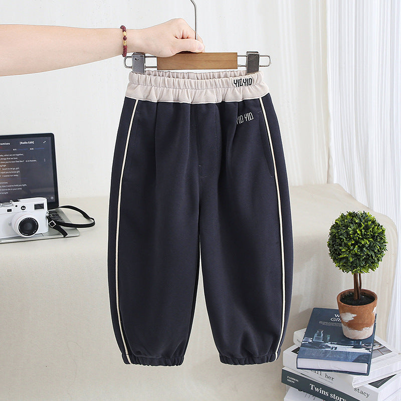 Casual Loose Fit Tapered Ankle Sweatpants for Boys
