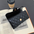 Small Fragrance Folding Wallet Women's Short Wallet Coin Purse Simple Diamond Embroidery Thread Large Capacity Long Wallet Card Holder