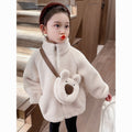 Kids Sherpa Fleece Jacket Thick Warm Outerwear for Boys and Girls