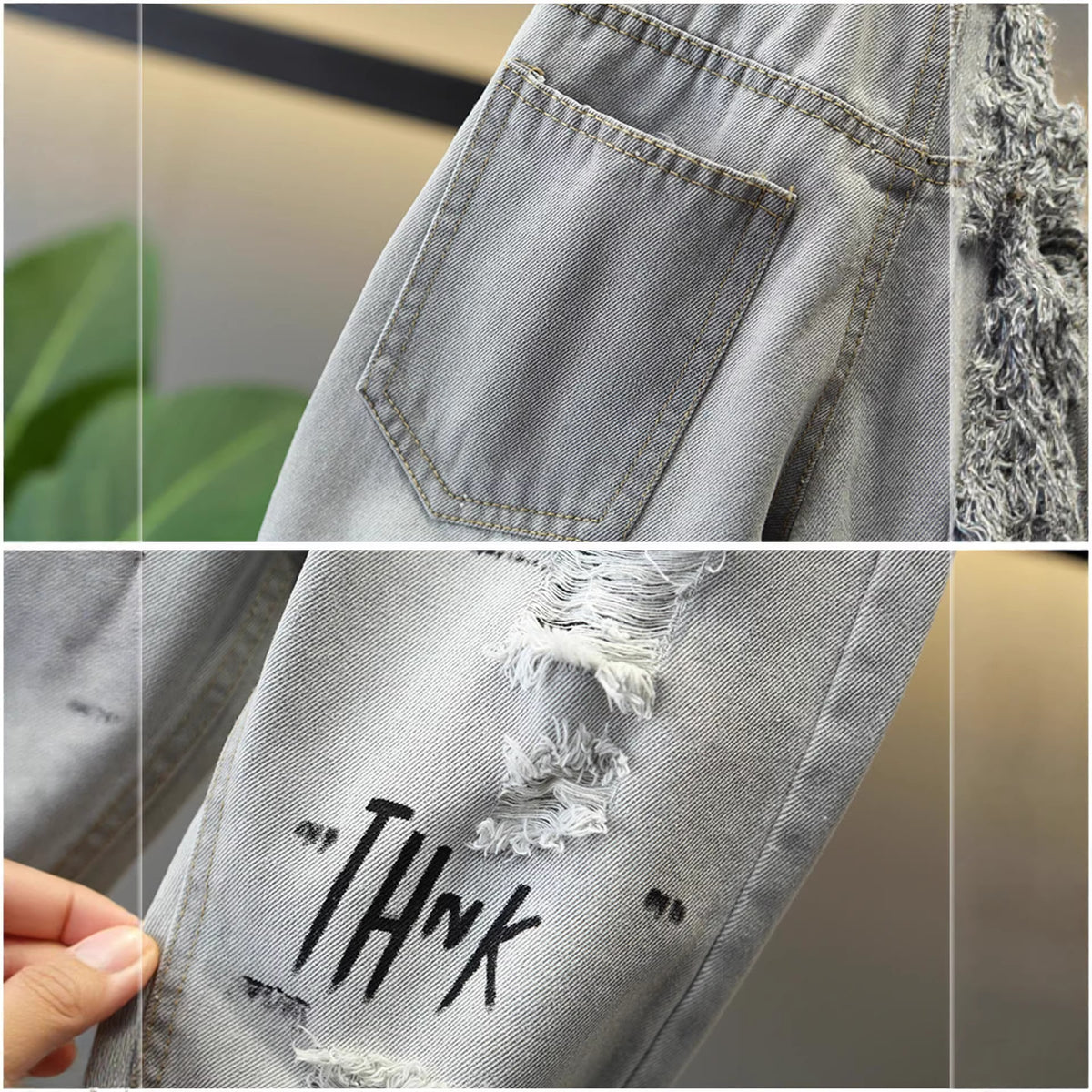 Boys' Casual Straight Leg Denim Pants