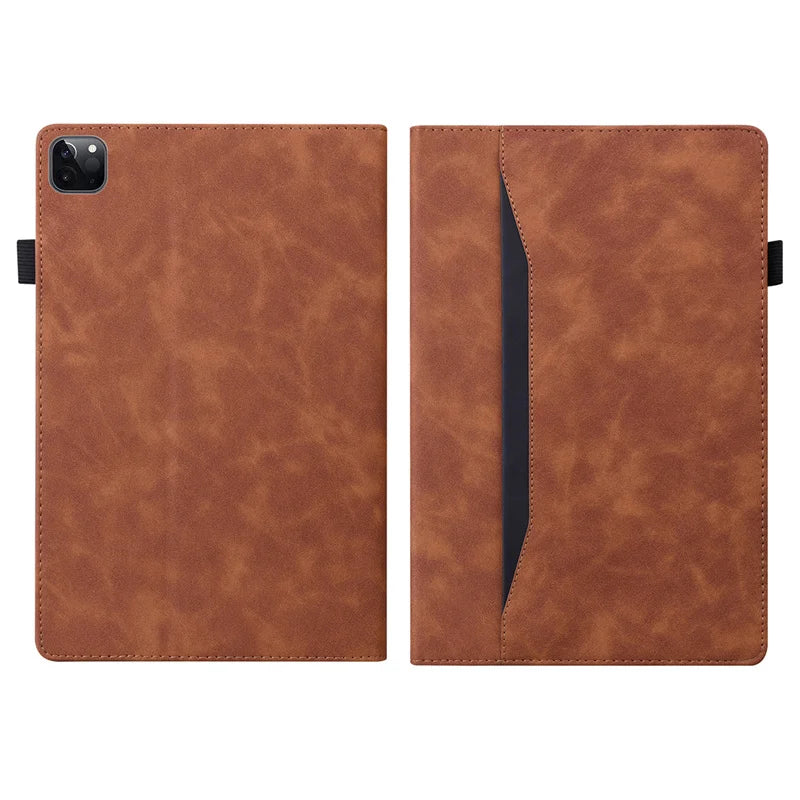 For Funda iPad Pro 11 13 Inch 2024 iPadPro11 Case PU Leather Soft TPU Back Business Folio Cover for iPad Pro M4 Case 11 13 Inch