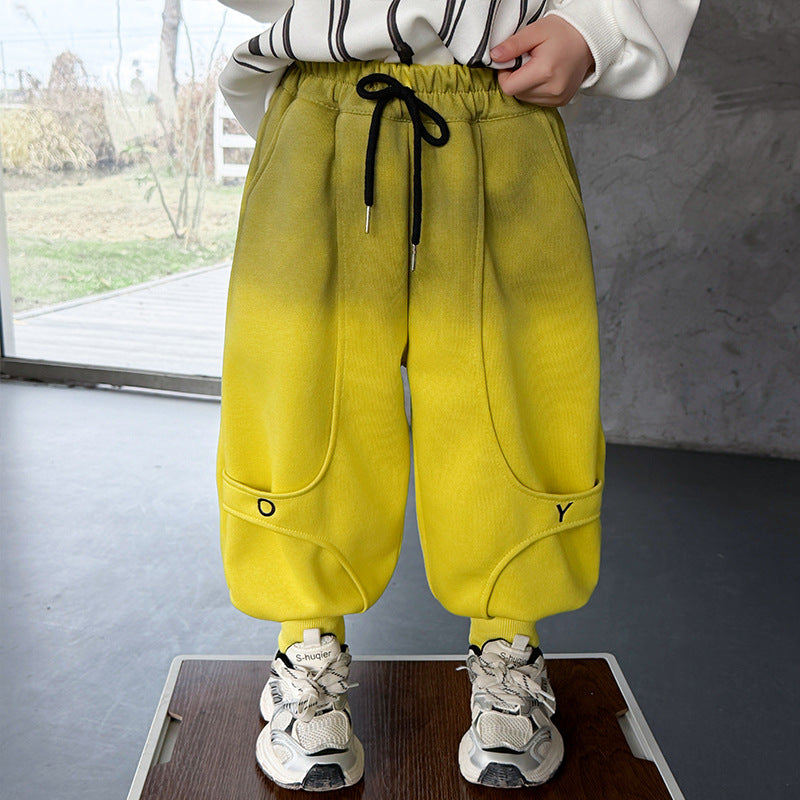 Boys Autumn Casual Sporty Tapered Jogger Pants