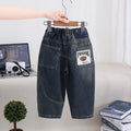 Boys Casual Denim Long Pants with Patch Pockets