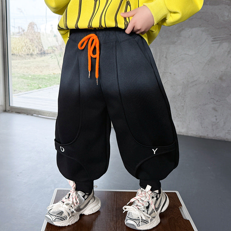 Boys Autumn Casual Sporty Tapered Jogger Pants