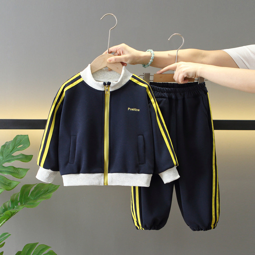 Kids Boys Spring Autumn Athletic Tracksuit Set