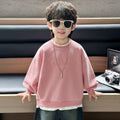 Fake Two-Piece Long Sleeve Sweatshirt for Boys