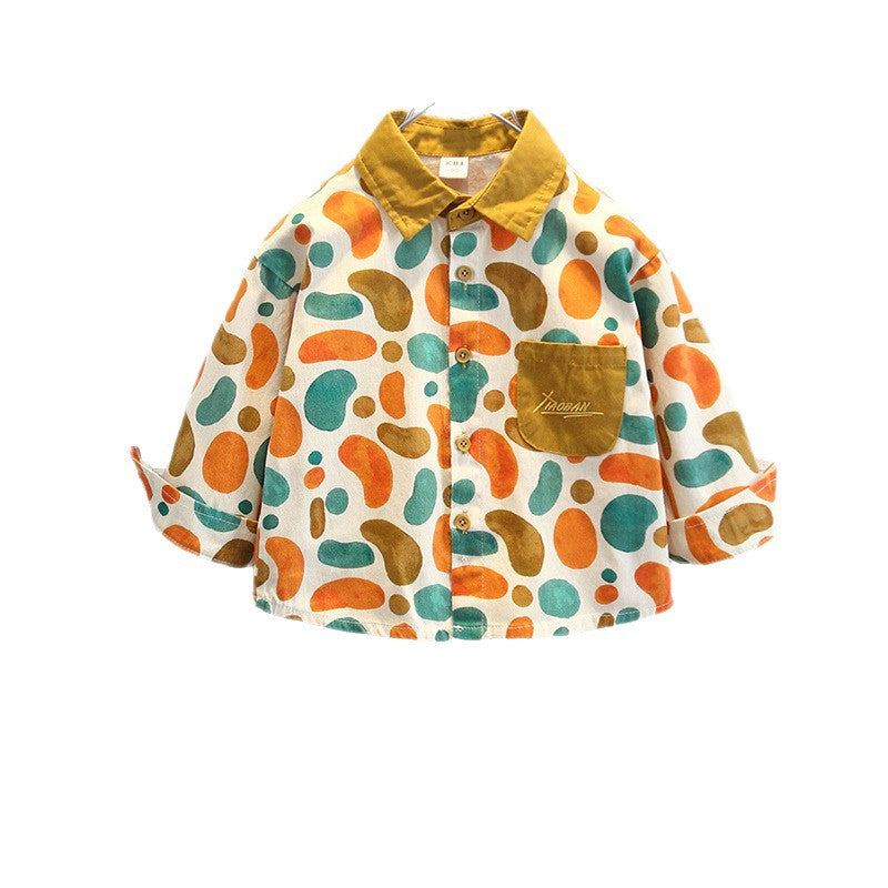 Floral Long Sleeve Shirt for Toddler  Little Boys