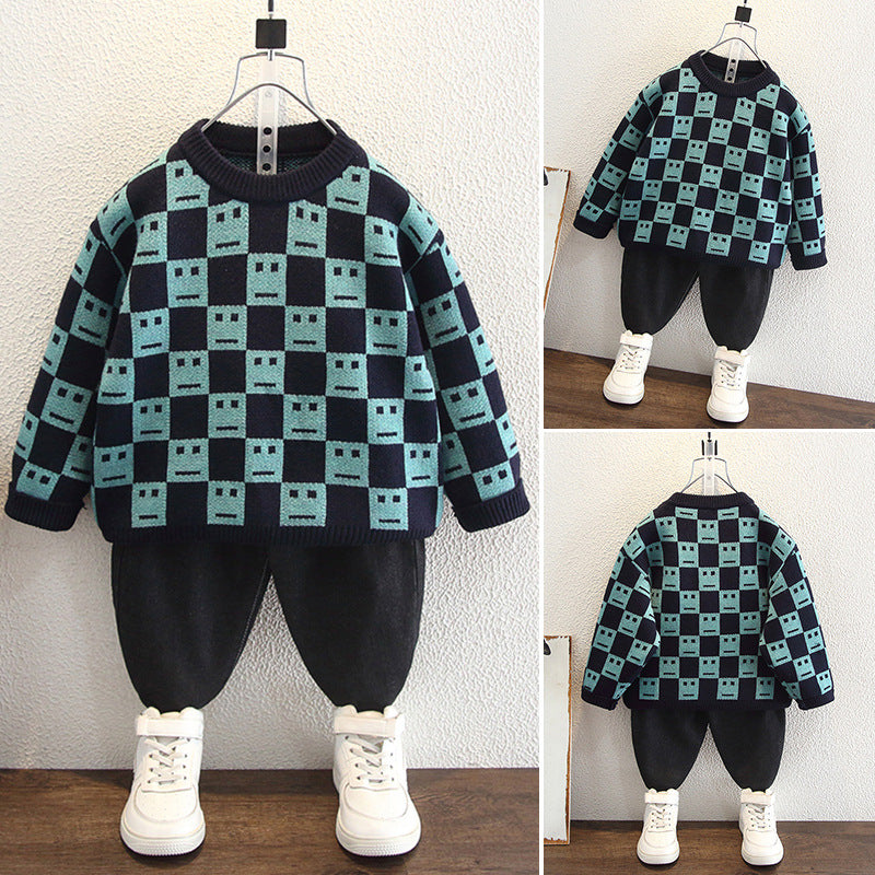 Boys' Fashionable Pullover Sweater Spring Autumn Knit Top