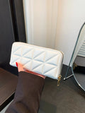 Portafoglio in PU con zip, formato 19 cm